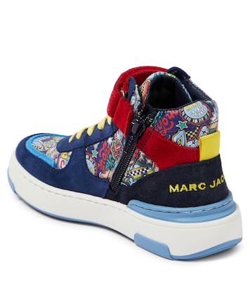 Printed suede high-top sneakers | Marc Jacobs Kids