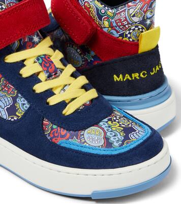 Printed suede high-top sneakers | Marc Jacobs Kids