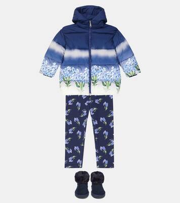 Floral puffer coat | Monnalisa