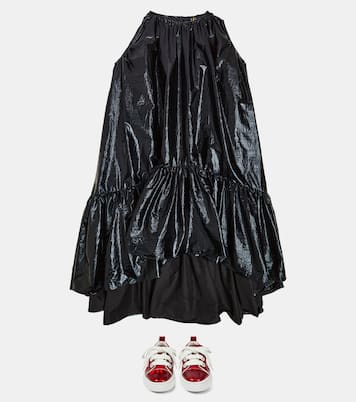 Metal ruffled metallic dress | Caroline Bosmans