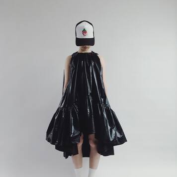 Metal ruffled metallic dress | Caroline Bosmans