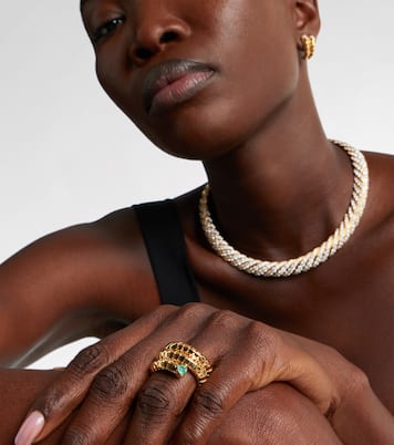 Anello Trisola in oro 18kt con smeraldo | Marina B