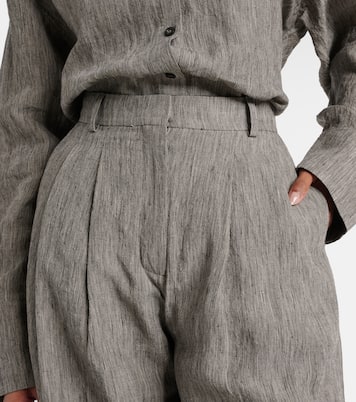Weite High-Rise-Hose Amadine aus Leinen | Tove