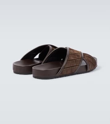 Tarik Intrecciato suede slides | Bottega Veneta