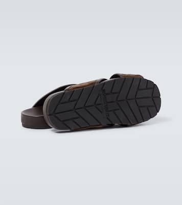 Tarik Intrecciato suede slides | Bottega Veneta