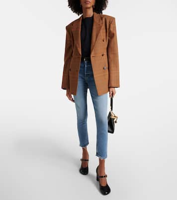 Adine cropped cotton jersey T-shirt | Agolde