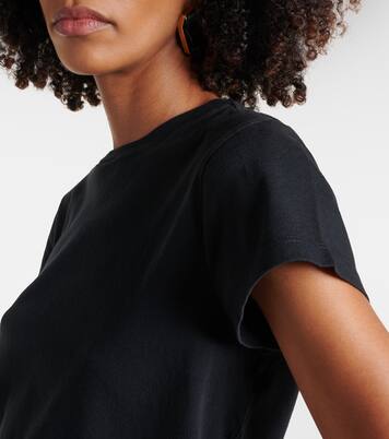 Adine cropped cotton jersey T-shirt | Agolde