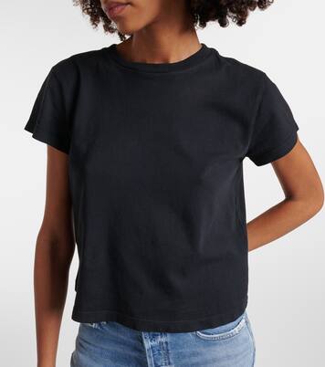 Adine cropped cotton jersey T-shirt | Agolde