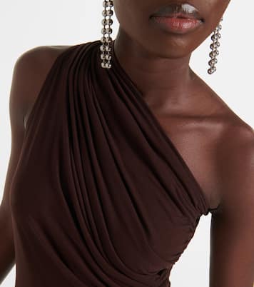 Pillar one-shoulder cotton-blend top | Entire Studios