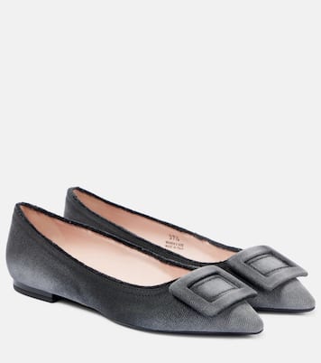 Gommettine denim ballet flats | Roger Vivier
