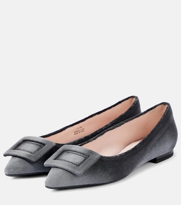 Gommettine denim ballet flats | Roger Vivier