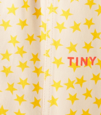 Stars printed cotton twill barrel-leg pants | Tinycottons
