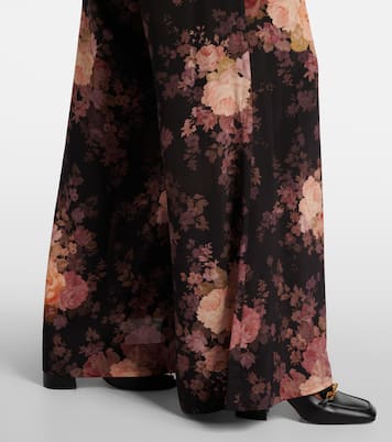 Illustration 실크 와이드 팬츠 | Zimmermann