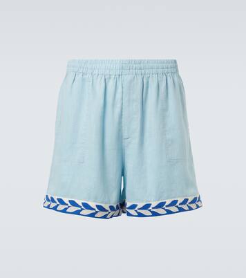 Seedling Stripe linen Bermuda shorts | Bode