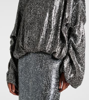 Sequined gathered blouse | Dries Van Noten