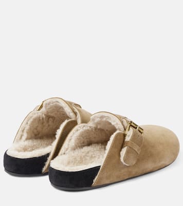 Mirvin shearling-lined suede clogs | Isabel Marant