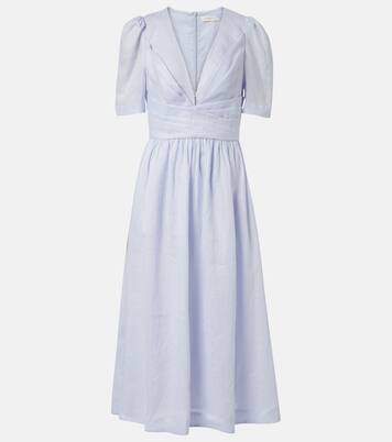 Linen midi dress | Zimmermann
