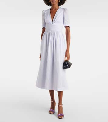 Linen midi dress | Zimmermann