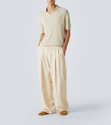 Rino ribbed-knit cotton polo shirt | Frescobol Carioca