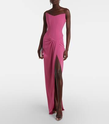 Draped crêpe corset gown | Alex Perry
