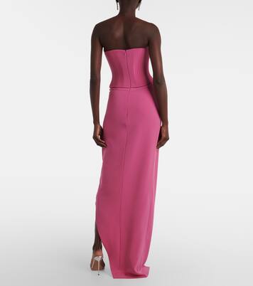 Draped crêpe corset gown | Alex Perry