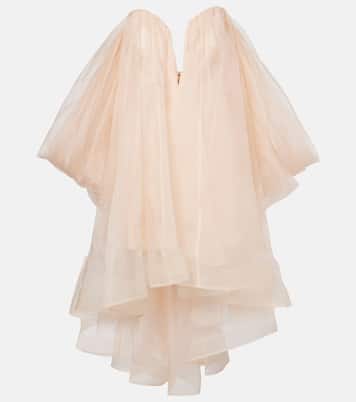 Crush silk organza bustier dress | Zimmermann
