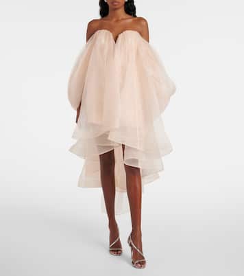 Crush silk organza bustier dress | Zimmermann