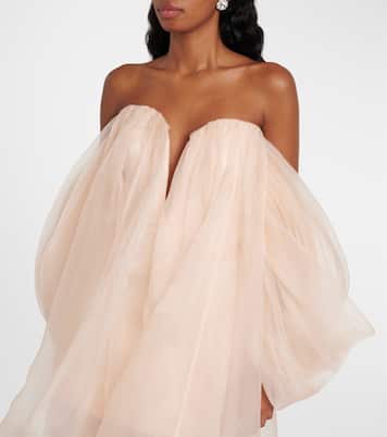 Crush silk organza bustier dress | Zimmermann