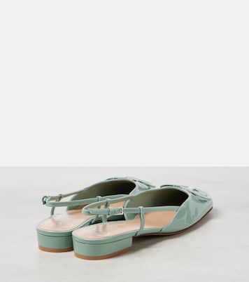 Slingback-Ballerinas VLogo Signature aus Lackleder | Valentino Garavani
