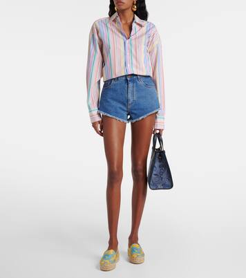 印花帆布草编鞋 | Etro