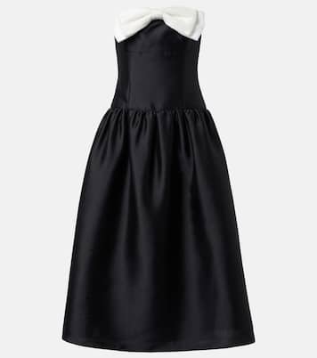 Midikleid aus Taft | Self-Portrait