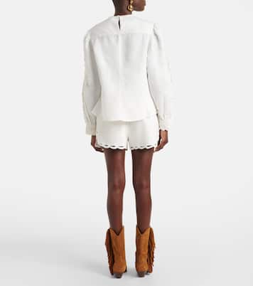 Valmira embroidered linen and cotton top | Marant Etoile