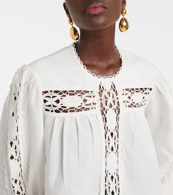 Valmira embroidered linen and cotton top | Marant Etoile