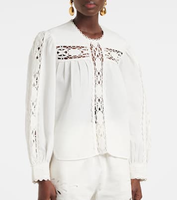 Valmira embroidered linen and cotton top | Marant Etoile
