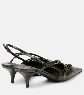 Patent leather slingback pumps | Miu Miu