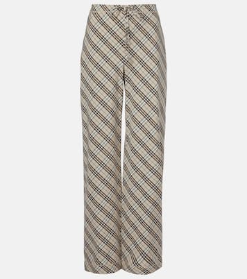 Weite Hose Burberry Check aus Baumwolle | Burberry