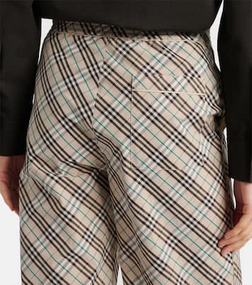 Weite Hose Burberry Check aus Baumwolle | Burberry