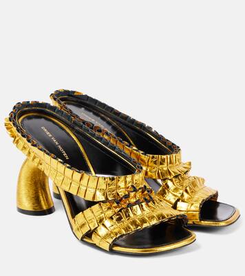 95 Metallic leather sandals | Dries Van Noten
