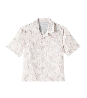 Paisley linen shirt | Brunello Cucinelli Kids