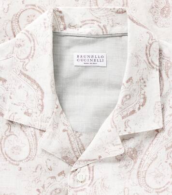 Paisley linen shirt | Brunello Cucinelli Kids