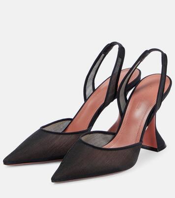 Holli mesh slingback pumps | Amina Muaddi