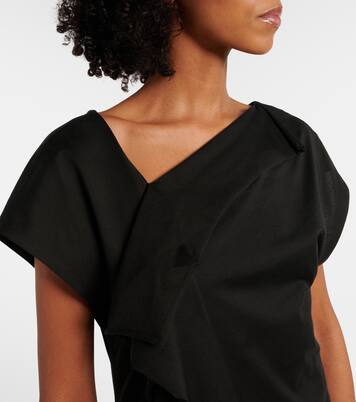 Asymmetric draped midi dress | Plan C