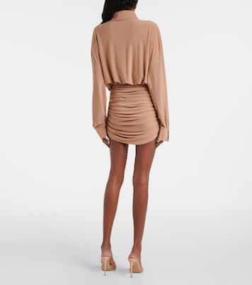 Shirred shirt dress | Norma Kamali