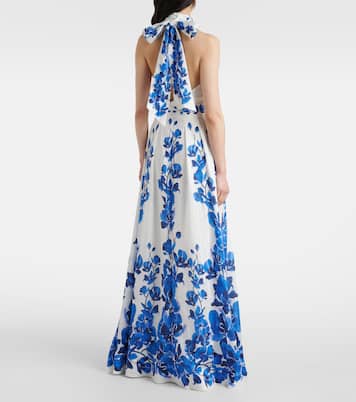 Robe longue Orchid Blues à fleurs | Rebecca Vallance