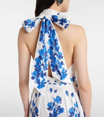 Robe longue Orchid Blues à fleurs | Rebecca Vallance