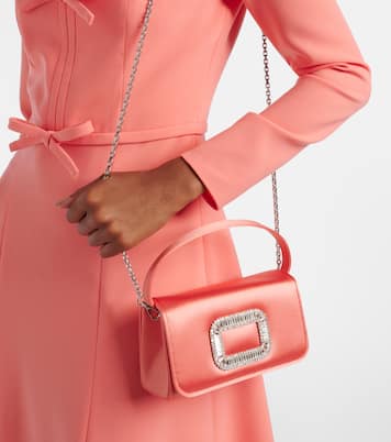 Pilgrim Micro satin clutch | Roger Vivier