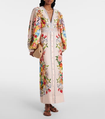 Robe longue en lin mélangé à fleurs | Farm Rio