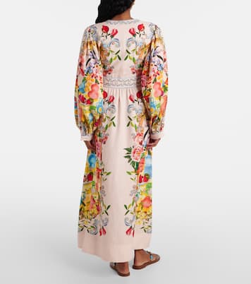 Robe longue en lin mélangé à fleurs | Farm Rio