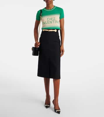 Chez Valentino striped cotton top | Valentino