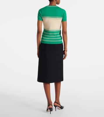 Chez Valentino striped cotton top | Valentino